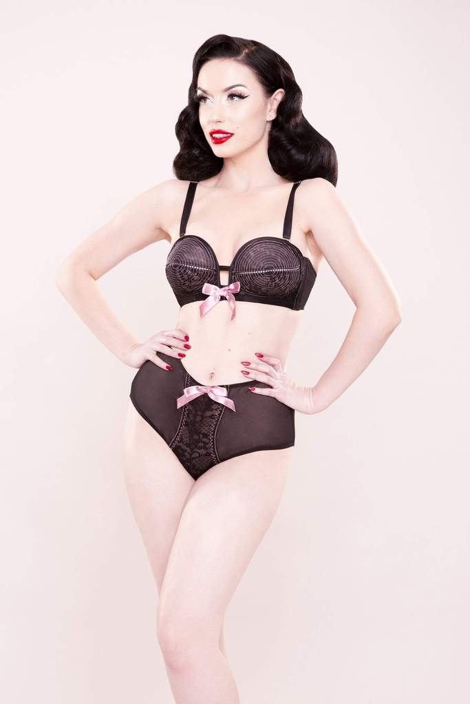 BETTIE PAGE LACE OVERWIRE BRA A - E