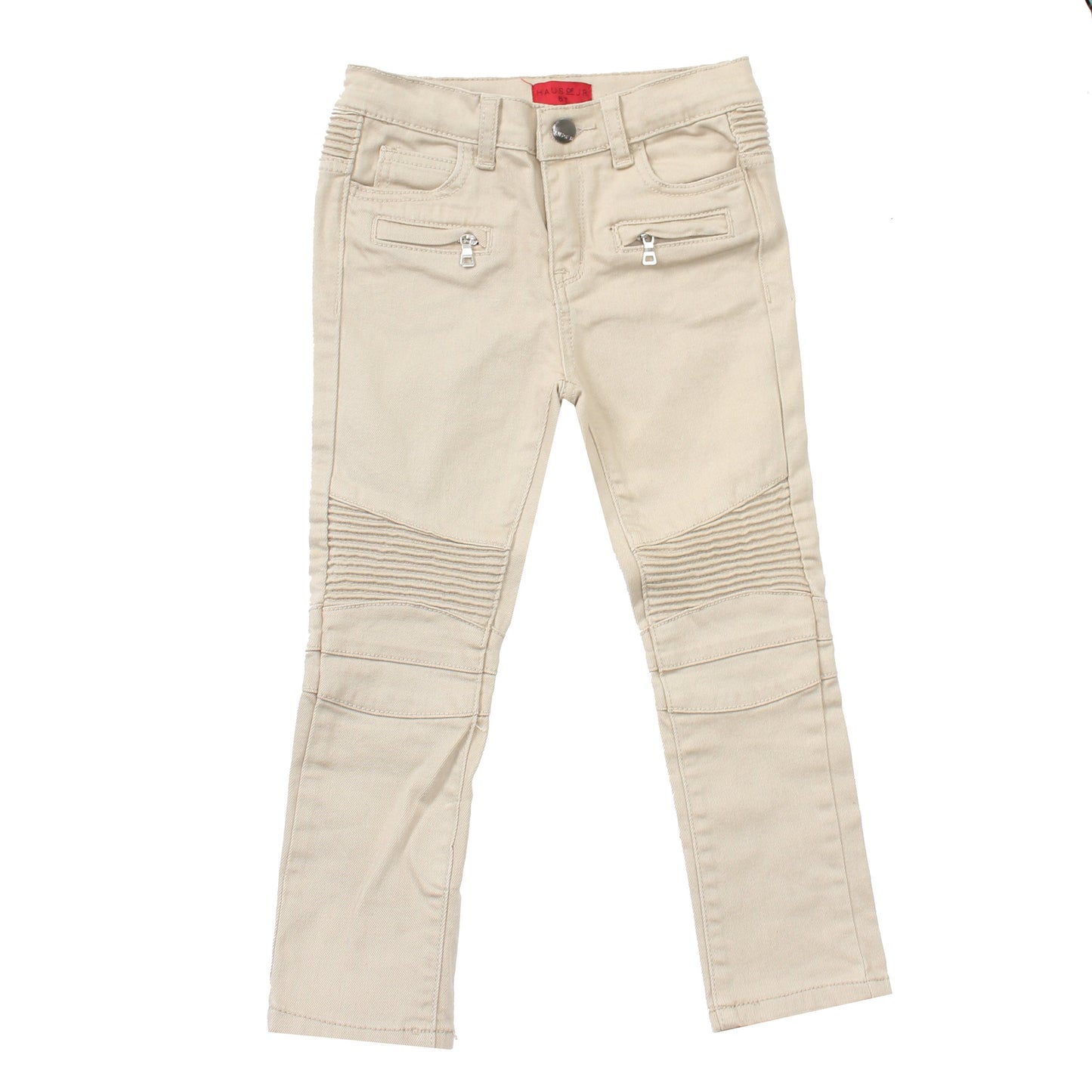 Kids Clayton Biker Denim-Creme