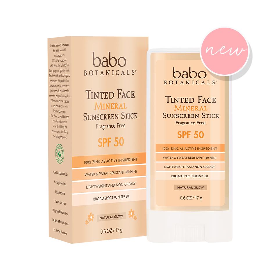 NEW! Tinted Face Natural Glow Mineral Stick - SPF 50, Fragrance Free, .6 OZ