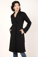 DRAMATIC COLLAR FLEECE COAT