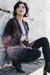 SPECKLED OPEN FRONT CARDIGAN